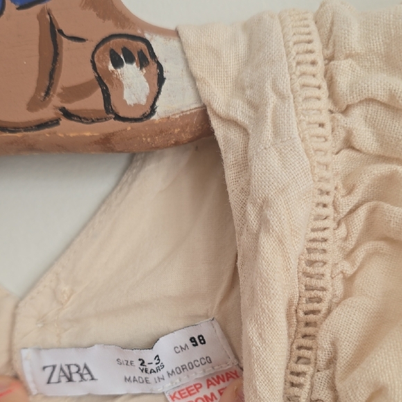 Zara Charming Cream Ruffle Toddler Dress - Picture 4 of 5